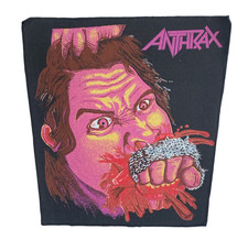 Vintage 80er Anthrax Fistful of Metal Backpatch R&uuml;ckenaufn&auml;her Thrash Metal