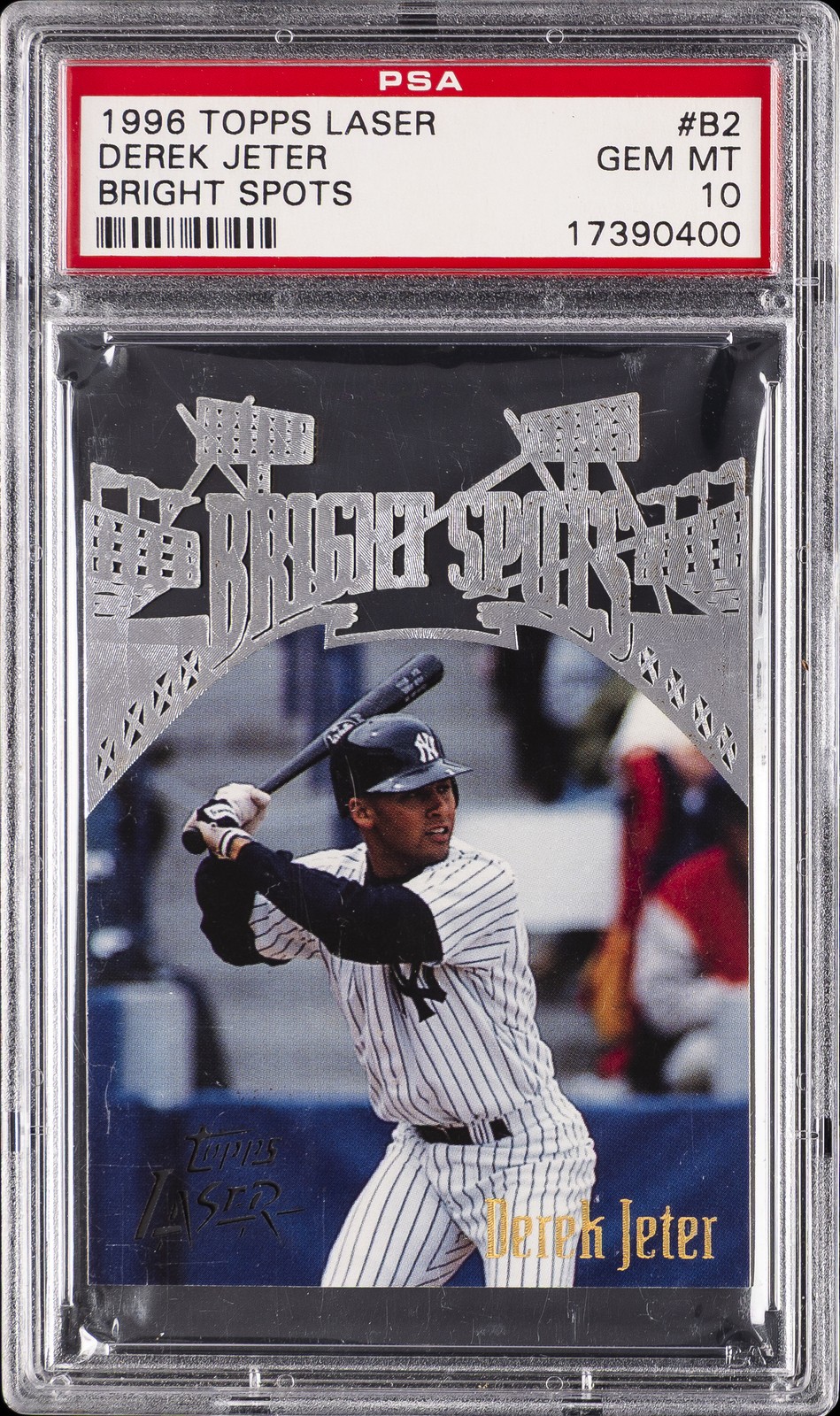 1996 TOPPS LASER BRIGHT SPOTS #B2 DEREK JETER ROOKIE RC PSA 10