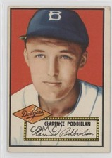 1952 Topps Bud Podbielan (White Back; Called Clarence on Card) Rookie RC 19zq. rookie card picture