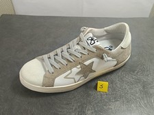 Sneakers "2 star" sneakers in pelle bianca con dettagli beige, ghiaccio, marrone