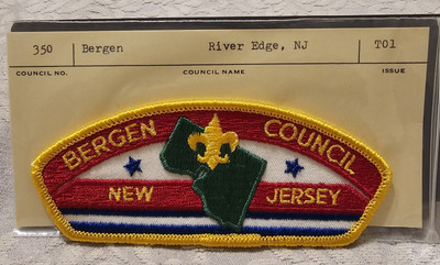 Bergen Council New Jersey T-1 CSP BSA Collectors Mint Patch 