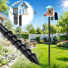 Heavy Duty Bird Feeder Pole - 88 Adjustable Bird House Stand Outdoor Anti-Tip