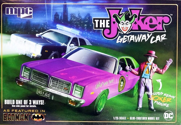 Batman The Joker Getaway Car + Figure Dodge Monaco 1:25 Mpc Model Kit MPC890-image