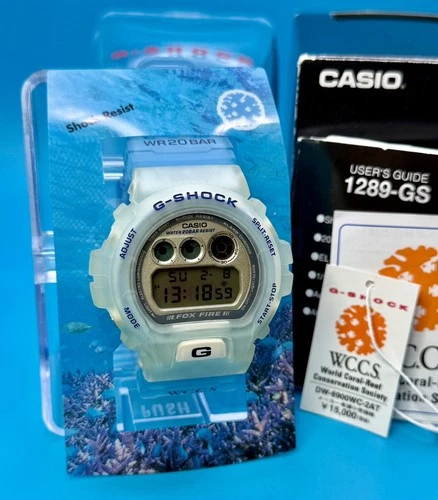 CASIO VINTAGE G-SHOCK DW-6900WC-2AT Boxed 1997 Coral Reef W.C.C.S.