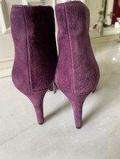 Purple Suede  Ankle Boots Size 5 by Mariana Hidden Wedge Immaculate Condition