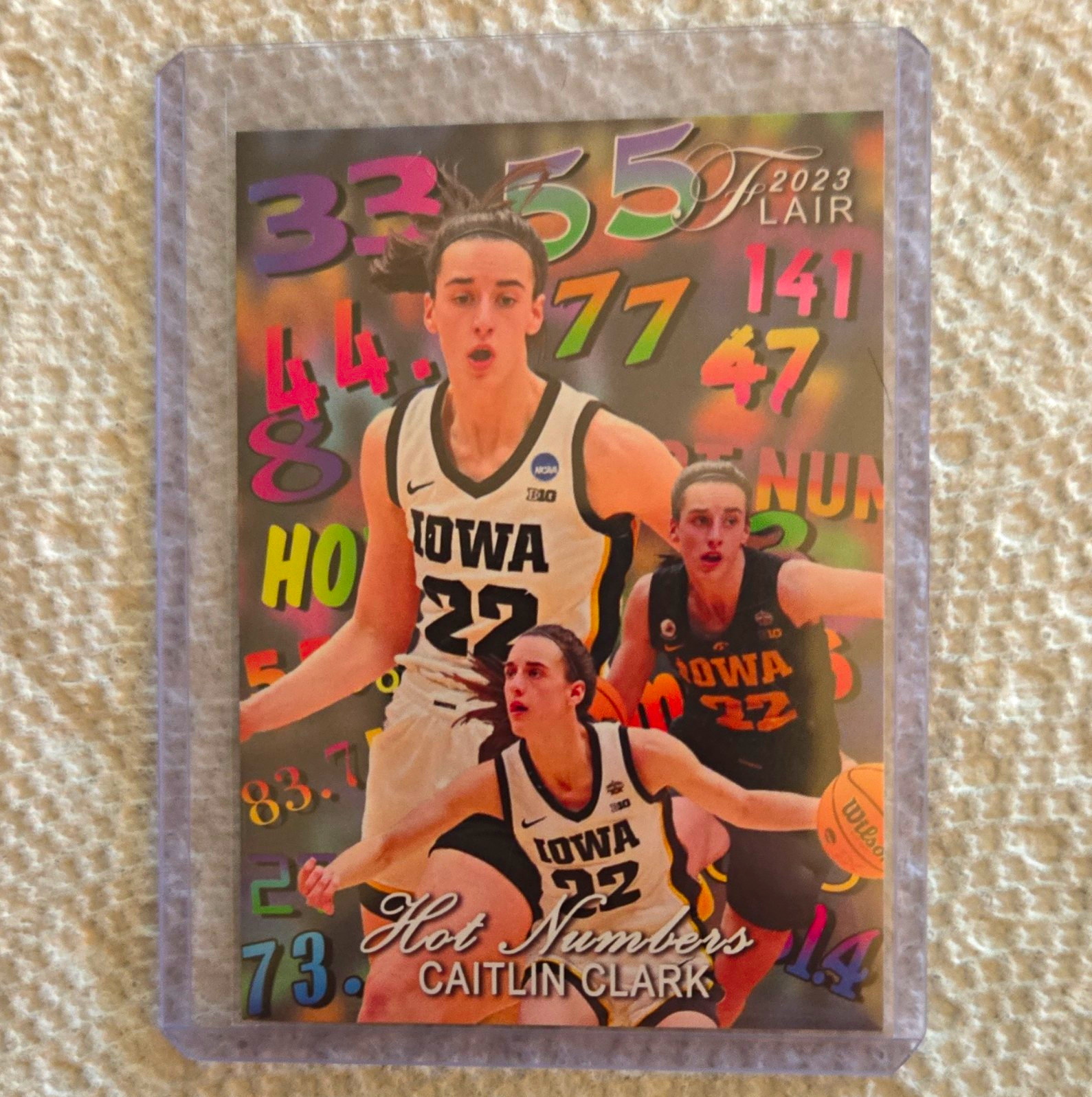 Flair 2023 Caitlin Clark Hot Numbers Insert #38 Iowa Hawkeyes NCAA Card