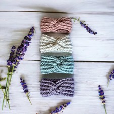 Cute headband for girl or woman, boho style pastel color headband, crochet