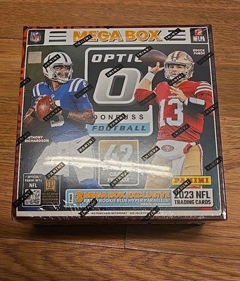 2023 Panini Donruss Optic Football Mega Box Blue Hyper Parallels NFL Prizm