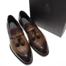 Di Bianco NWB Varesse Leather Tassel Loafers Size 9 US in Brown