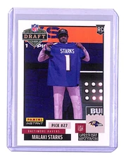 MALAKI STARKS 2025 Panini Instant NFL Draft #19 Ravens Rookie - QTY