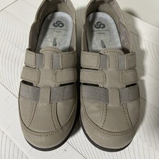 Cloudsteppers by Clarks Slip-on Women s Shoes Sillian Stork Sand Sz.8 W