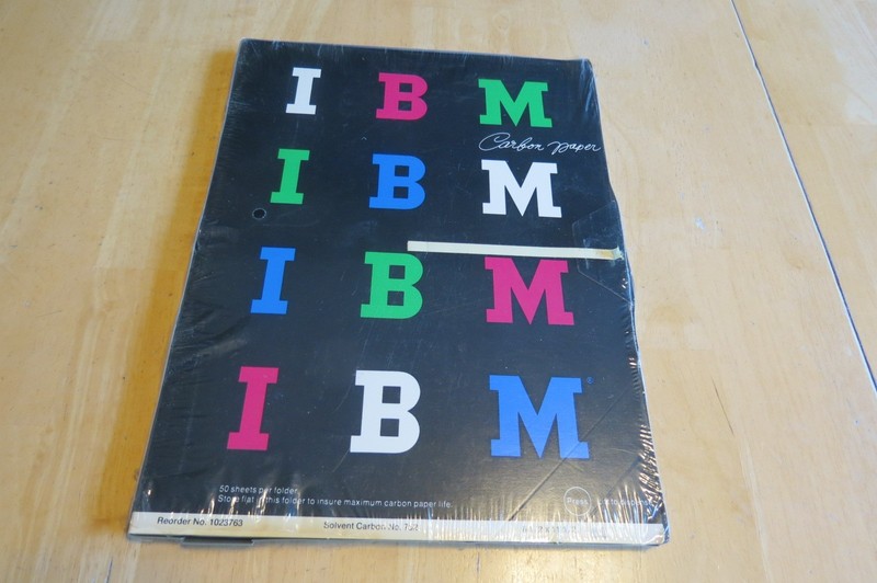 IBM Carbon Paper. Solvent Carbon No. 752.  Unopen pack. 50 sheets.