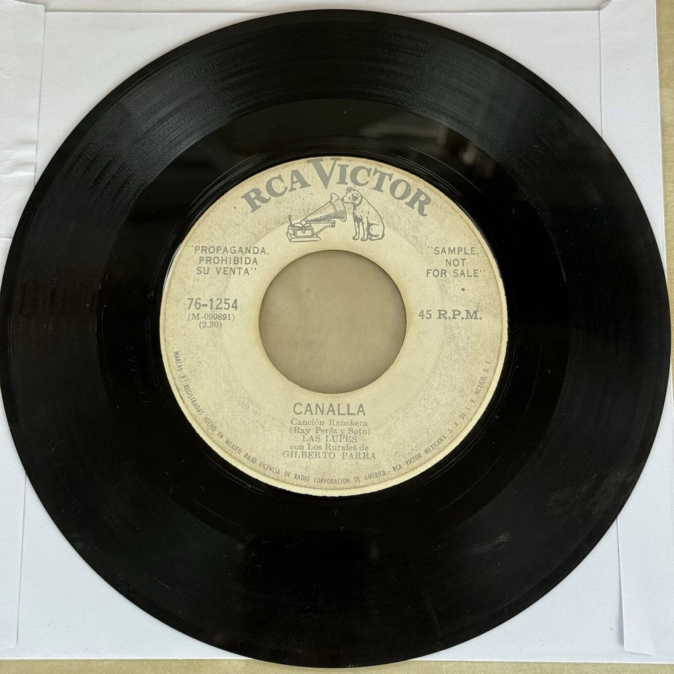 Latin 45 Victor Las Lupes con Los Rurales de Gilbert Parra - Canalla Mexico RARE - Image 2 of 4
