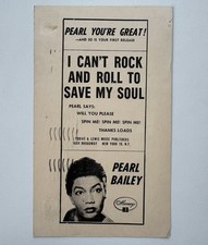 1956 Pearl Bailey Mercury Records Please Spin Me Postcard To Ny Radio Station