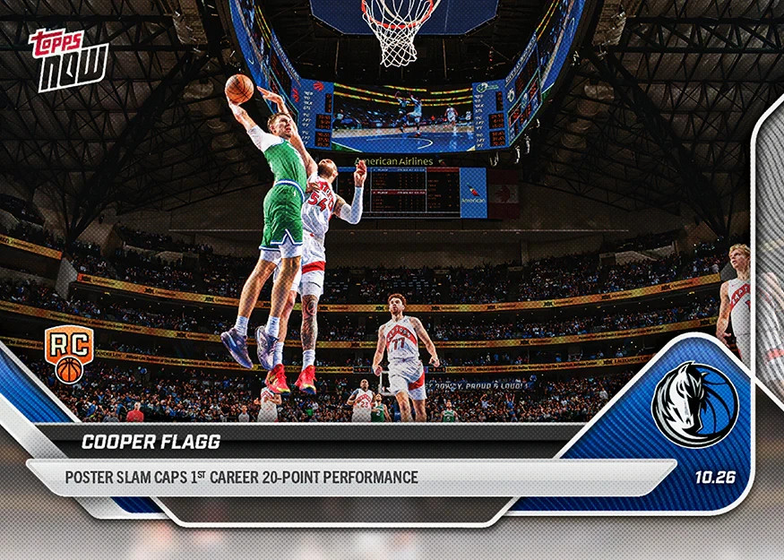 Cooper Flagg - 2025-26 NBA Topps NOW - Card 28 - POSTER SLAM RC