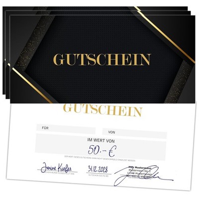 25 Blanko Gutscheine zum selbst Ausfüllen | Premium Druck | Friseur Kosmetik ...