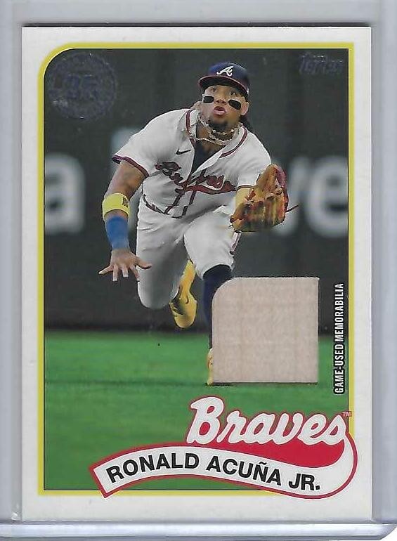 2024 Update 1989 Topps Baseball Relics Ronald Acuna Jr #89RU-RA Atlanta Braves