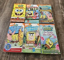 Lot Of 6 Spongebob Squarepants Nickelodeon VHS Video Tapes Cartoon Episodes