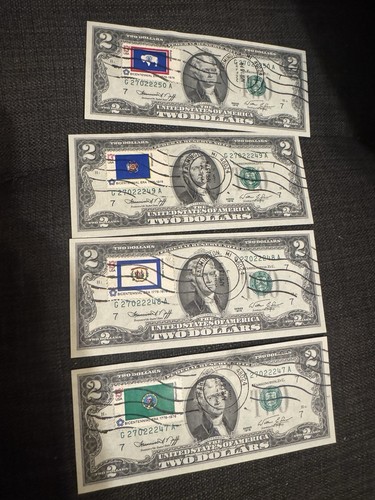 RARE Uncirculated Sequential 1976 $2 Dollar Bill First Day Issue ...