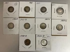 #11 Roosevelt Dimes 10, 90% Silver Circ Coins 1950D,50DBU,50S,51(4),51D(2),51S.