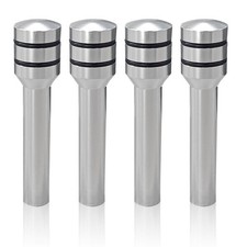 4pcs Car Door Lock Knobs 1.92 X 0.44 Safety Auto Inner Pull Silver