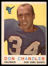 1959 TOPPS DON CHANDLER NEW YORK GIANTS #49 VG/EX