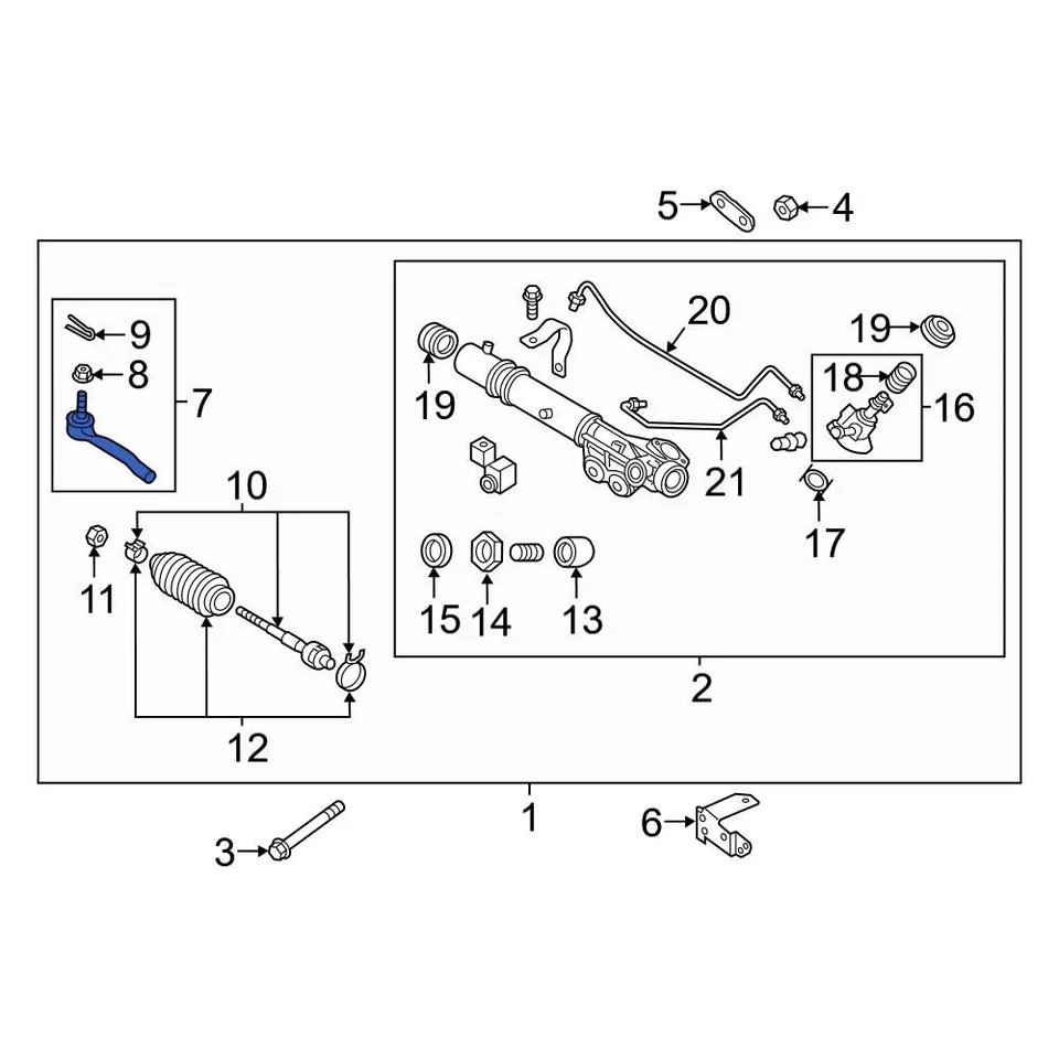 For Infiniti QX56 2011-2013 Infiniti D85211LA0A Inner Steering Tie Rod End - Изображение 2 из 4