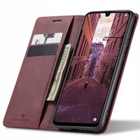 Spacecase Wallet Case FüR Huawei P30 Lite Rotes Leder