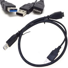 50CM USB 3.0 A Y USB 2.0 male to Micro B Power Data Cable For Mobile HDD SSD