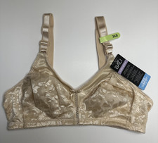 Bali Women's Double Support Spa Closure Wire-Free Bra Soft Taupe 36B NEW DF3372