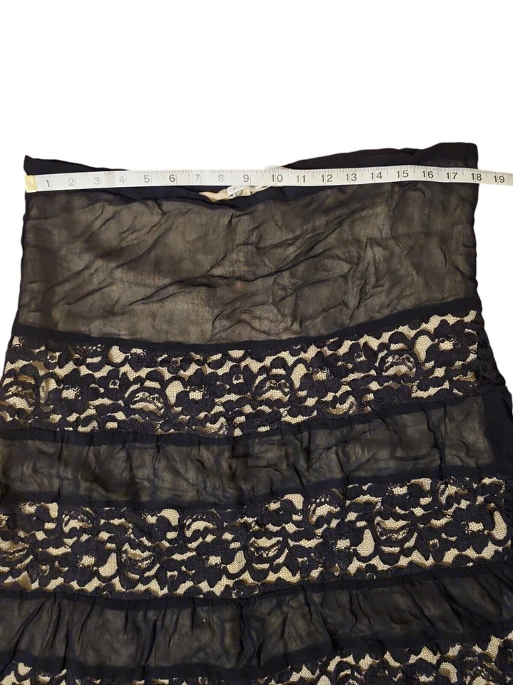 Maxi Falda Charlotte Russe Para Mujer M Negra Encaje Y2K Escoba Capricho Hada Foto 4 de 4