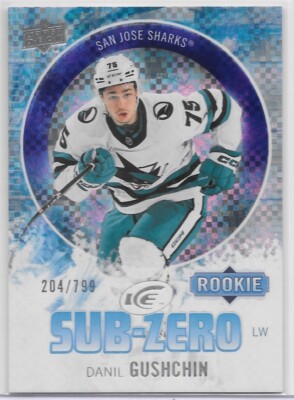 DANIL GUSHCHIN 23-24 UD ICE SUB-ZERO SP RC/# 204/799/EAGLES AHL/AVALANCHE