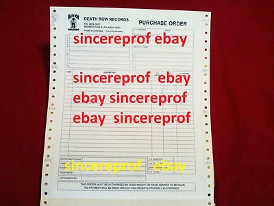 Death Row Records Tupac Suge Knight David Kenner Vintage Jumbo Purchase 📝Order - Image 1 of 4