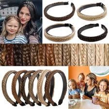 Natural Hair Braided Plaited Headband Synthetic Hairband Hairwear for Women Girl