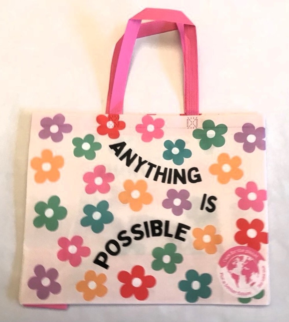 Poundland Reusable Shopping Bag Tote Floral Eco Friendly Anything Is