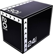 Foam Plyometric Box Jumping Exercise,​ BalanceFrom Anti-Slip Jumping Trainer