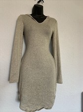 Grey Knit Hooded Sweater Dress Large