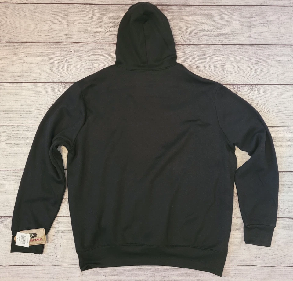NWT Mossy Oak Brand Black USA Eagle Camo Hoodie Sweatshirt Mens XL - Image 3 of 4