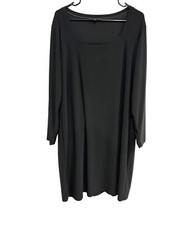 Tiana B Black Long Sleeve Sheath Dress Made In USA Sz 1X