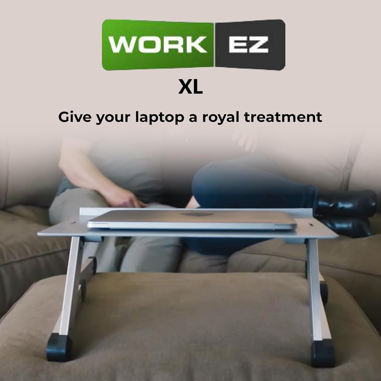 Workez Best Adjustable Laptop Cooling Stand & Lap Desk for Bed Couch W