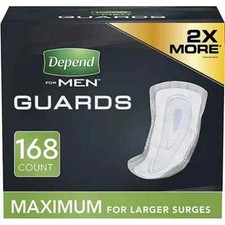 Depend Incontinence Guards maximum for men 168 count