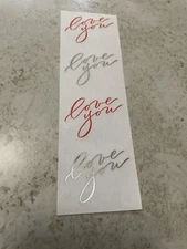 Mrs Grossman LOVE YOU, RED SILVER Stickers 1998
