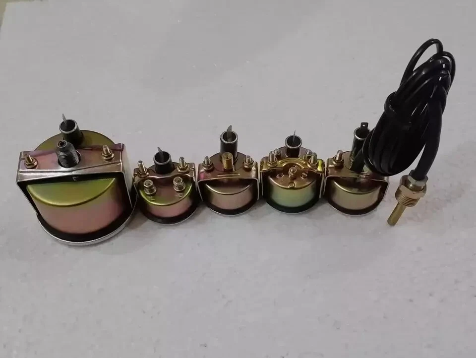 For Willys MB Jeep Ford GPW Miles Speedometer Temp Oil Fuel Amp-OLIVE Gauges Kit - Image 3 of 3