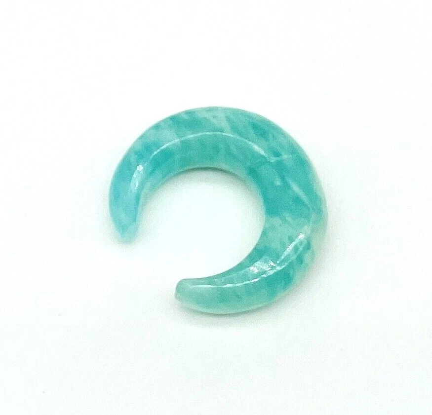 Tabique de piedras preciosas de amazonita natural, pinza hecha a mano tamaño 12 g a 5/8"" y más Foto 4 de 4