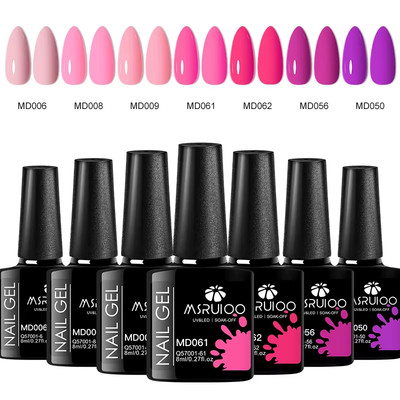 7Pc Nail Gel Polish Set DIY Nail Art Design All for Decoration Soak off UV Gel L