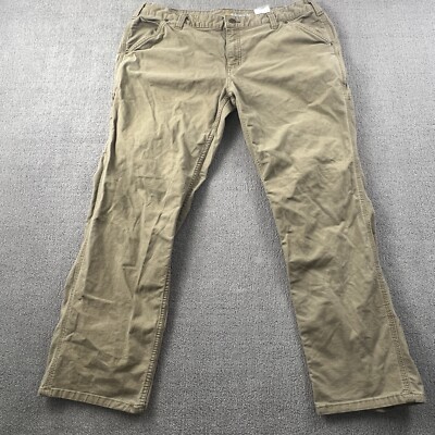 Carhartt Pants Adult Size 36W 28L Tan Work Workwear Casual
