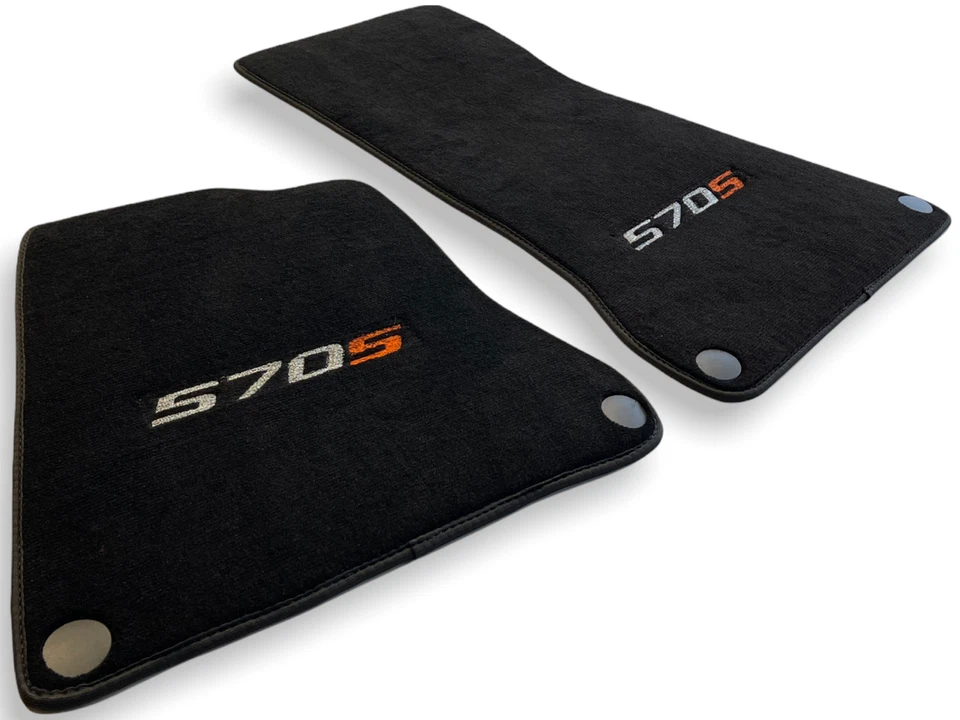 Juego alfombrillas para McLaren 570S 2015-2022 negras a medida LHD Foto 4 de 4