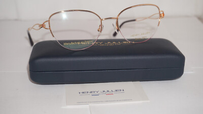 HENRY JULLIEN Eyeglasses HJTENTATION1074 Half Rim Rose Gold 32 19 135