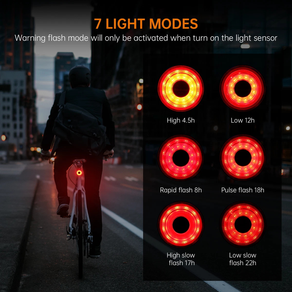 LUCE POSTERIORE BICI ALOGENA ROSSO ATTACCO PORTAPACCHI DINAMO LAMPADINA