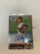 Ofelky Peralta 2017 Chrome 1st Bowman Auto Card #CPA-OP